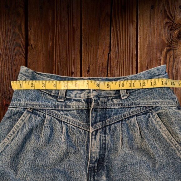 80s Vintage Stonewash Britannia Womens High Waist Denim Jeans Size 11 (w28) - Picture 8 of 10